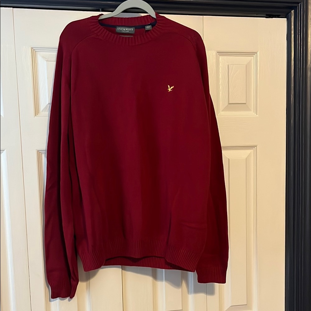 Lyle & Scott Rich Red Crewneck Sweater